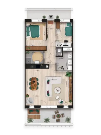 Appartement - Vuurliniehof - De Kwakel