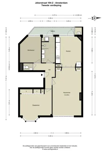 Appartement - Jekerstraat - Amsterdam
