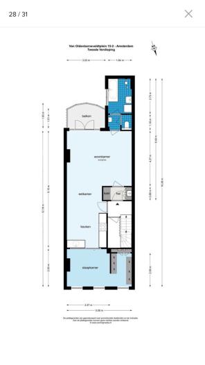 Appartement - Van Oldenbarneveldtplein - Amsterdam