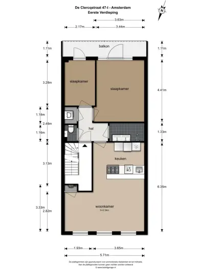 Appartement - De Clercqstraat - Amsterdam