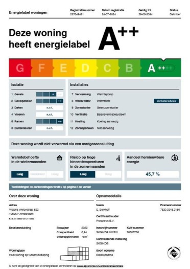 Appartement - Victoria Welbystraat - Amsterdam