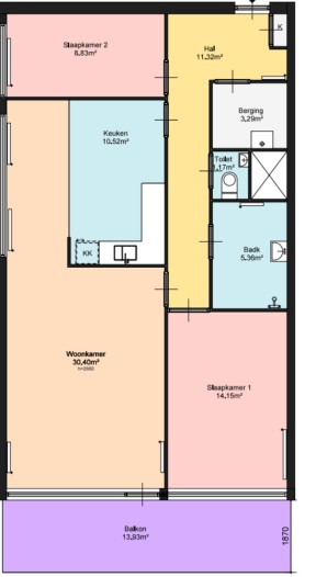 Kamer - Glitterstraat - Amsterdam