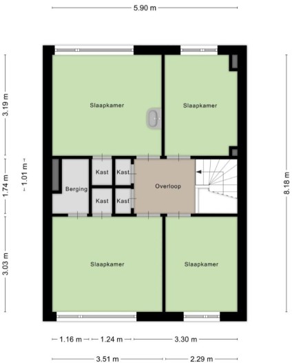 Kamer - Aïdastraat - Hoogvliet Rotterdam