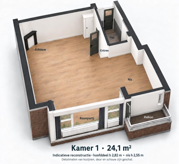 Kamer - J.C. Kapteynlaan - Groningen